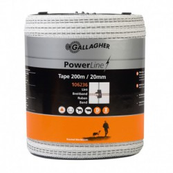 Cinta PowerLine blanca 20 mm 6 hilos