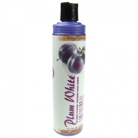 Champú potenciador de manto blanco Plum White