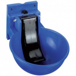 Bebedero automático azul con lengüeta