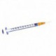 Jeringa desechable con aguja 1ml Luer+25 g - 05 x 16 (100 ud)