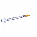 Jeringa desechable con aguja 1ml Luer+25 g - 05 x 16 (100 ud)