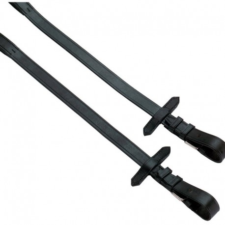 Riendas de cuero negras