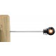 Aislador 20 cm rosca/mad. 100u