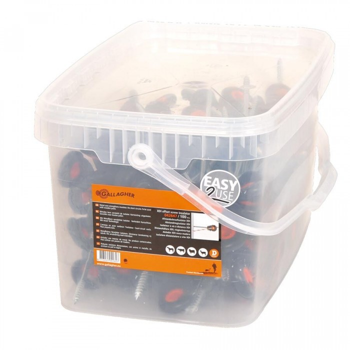 Aislador separador XDI rosca madera 10 cm.-cubo 100 ud.