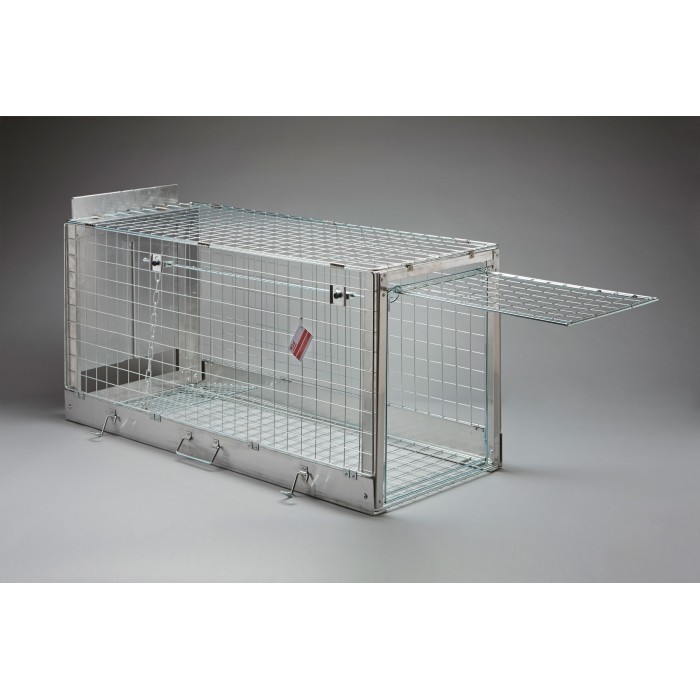 Jaula de captura plegable perros 131 x 54 x 61 cm